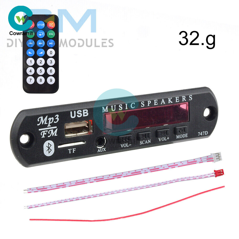9V 12V MP3 WMA Decoder Board Audio Module USB TF Radio Bluetooth Car MP3 Player