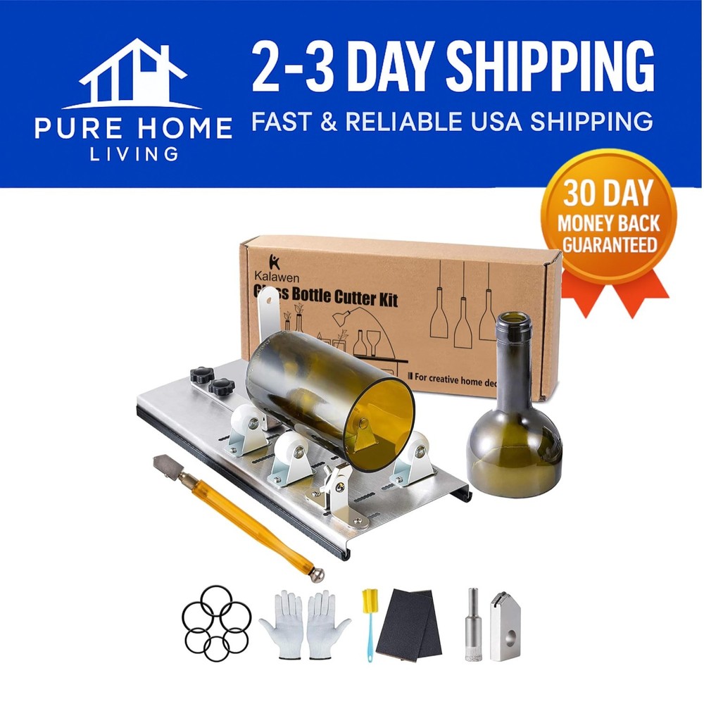 Adjustable Glass Bottle Cutter - Complete Kit for Precise Cutting & Crafting