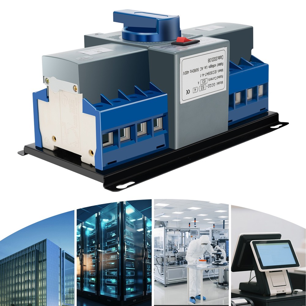 63A 4P ATS Dual Power Automatic Transfer Switch kit Generator Changeover Switch