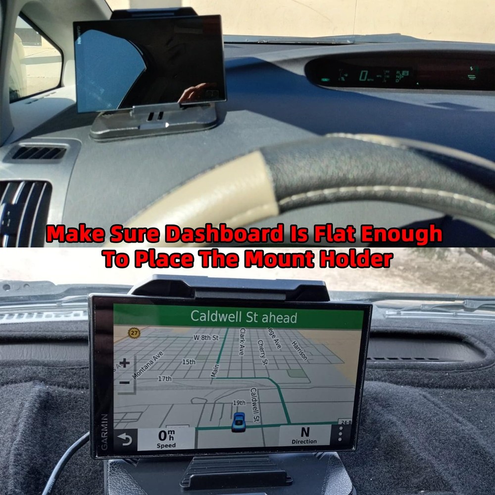 iSaddle Dashboard GPS Mount Holder - Universal Universal(4.3"-9.6"), Black