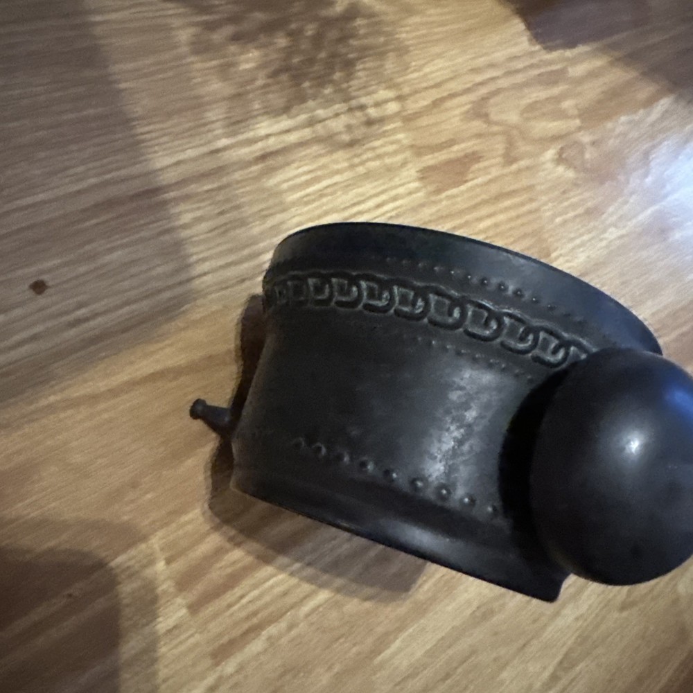 Pottery Barn Stand Bell Clock. Brown. Runs On battery