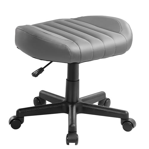 Height Adjustable Foot Stool,19x18'' Large Seat Under Desk Grey