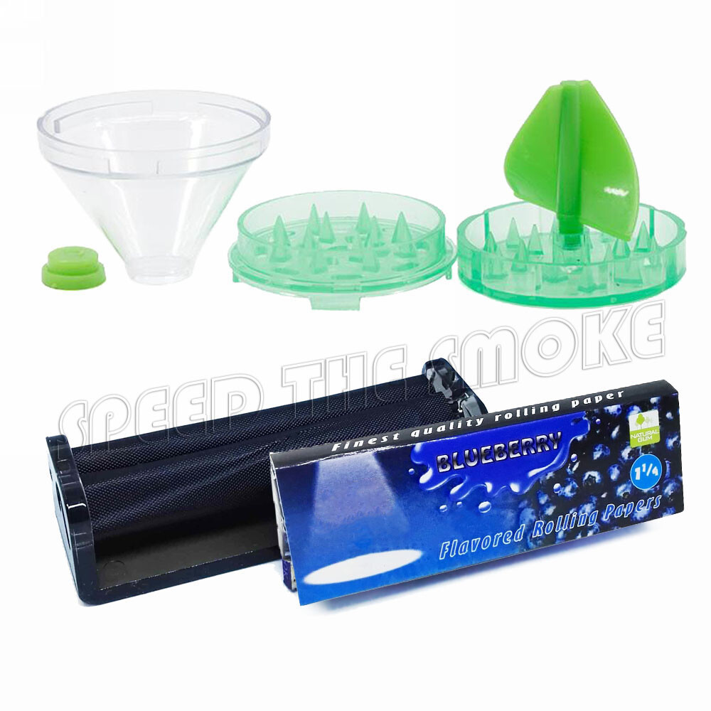 M-Mercury Smokers Gift Set Starter Kit Pack Rolling Papers Grinder Roller Tray