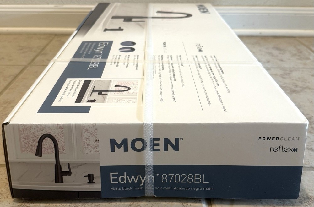 Moen Edwyn Matte Black Single Handle Pull-down Kitchen Faucet w/Sprayer Function