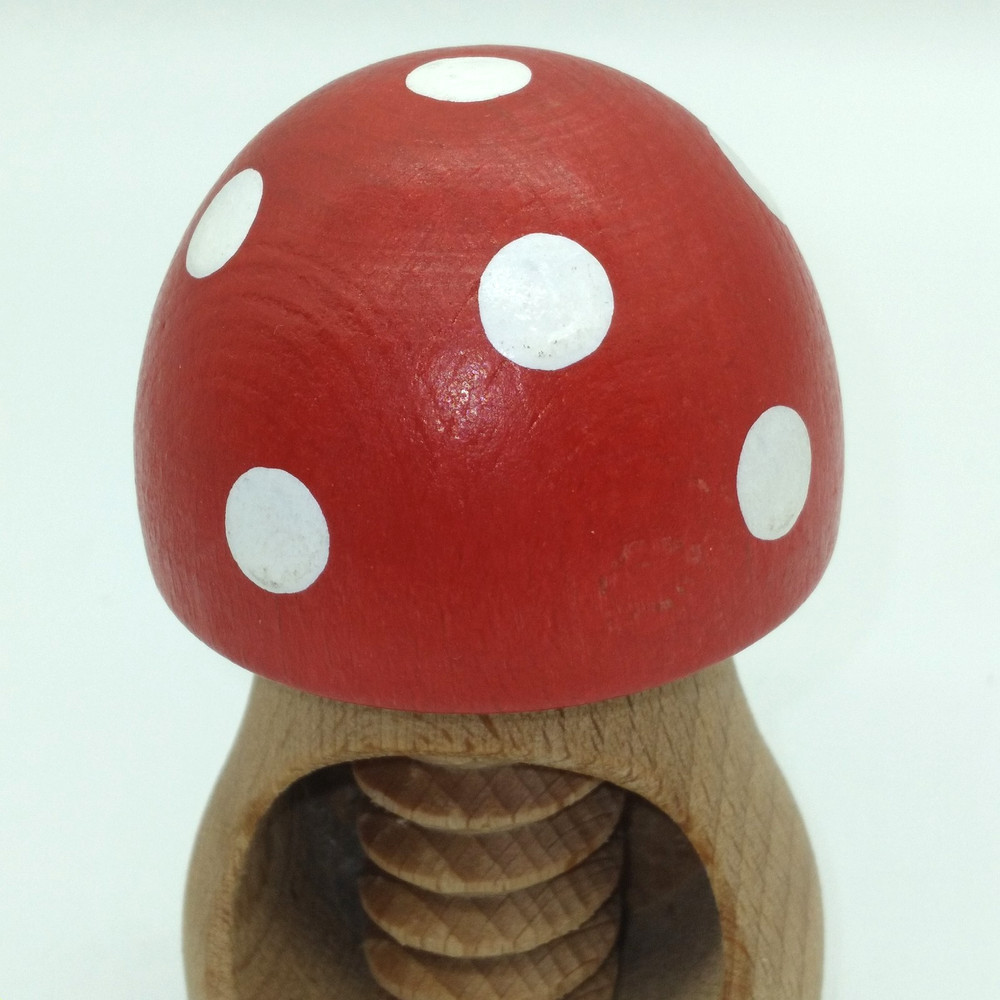 Slovenia Carved Beechnut 4" Nutcracker Mushroom