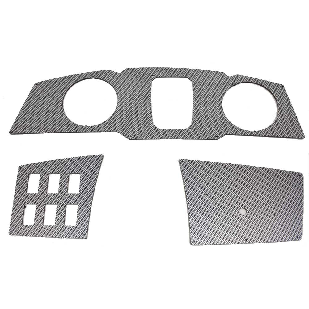 Premier Pontoon Boat Blank Console Dash Panels 174819 | Silver (3PC)