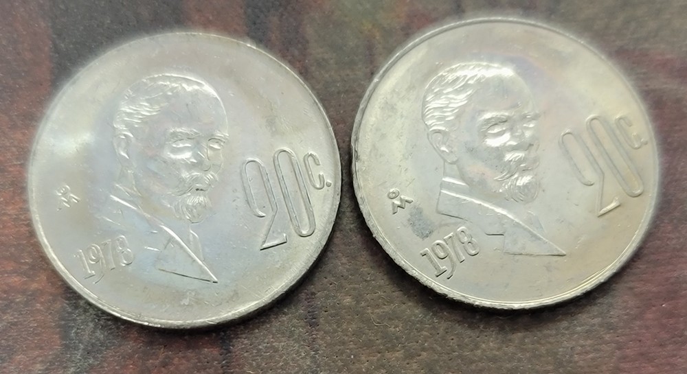 2 HIGH GRADE 1978 MEXICO COINS,  L441