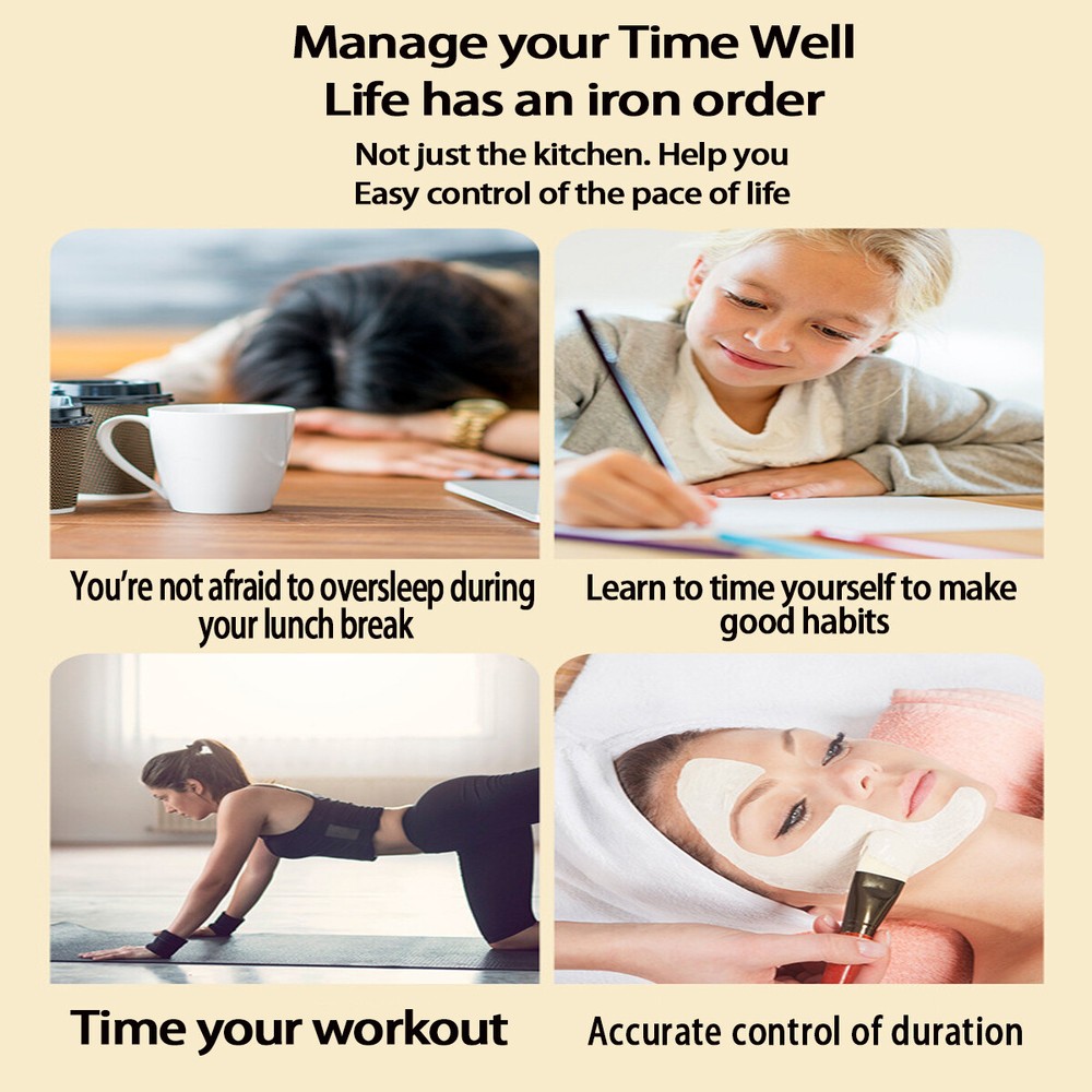 Easy control of the pace of life Timer for Kitchen Study Work Exercise Training