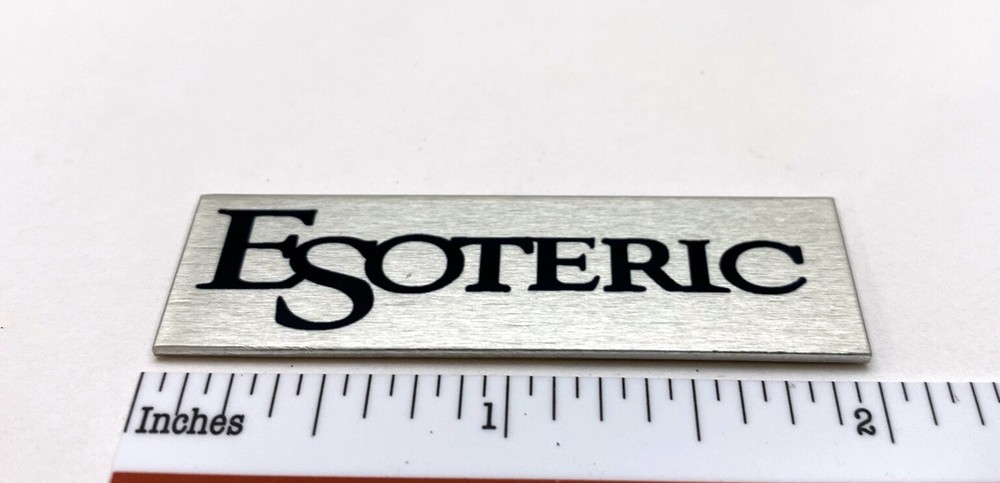 Esoteric Badge Logo Custom Made Aluminum Self Stick