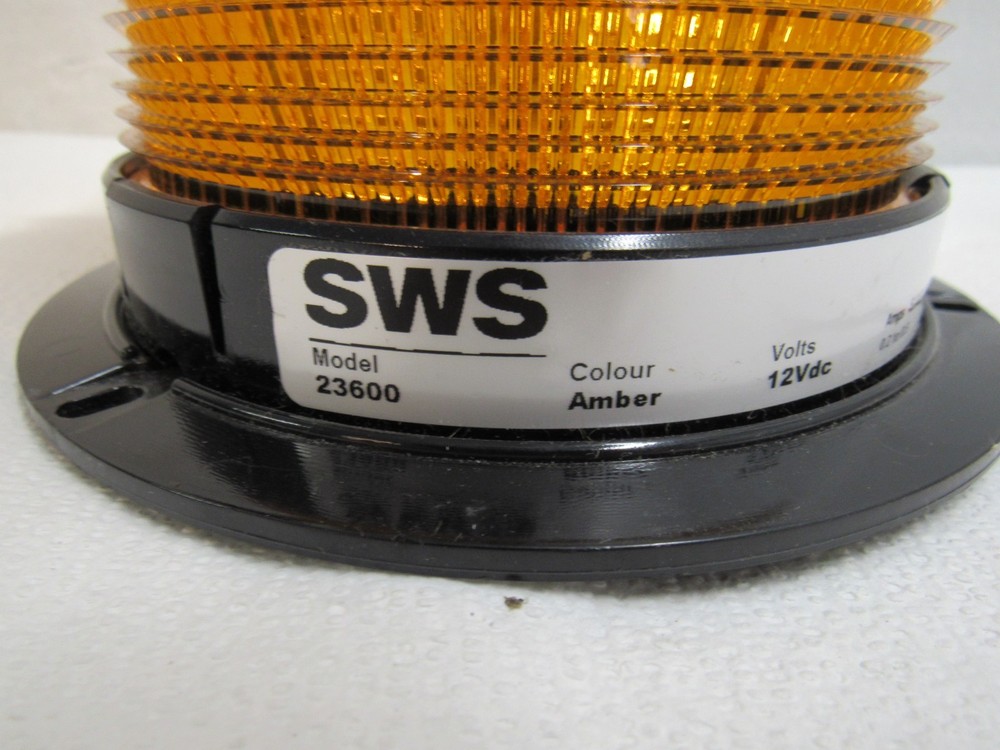 SWS Model 23600 Amber Beacon Light 12VDC Warning Light