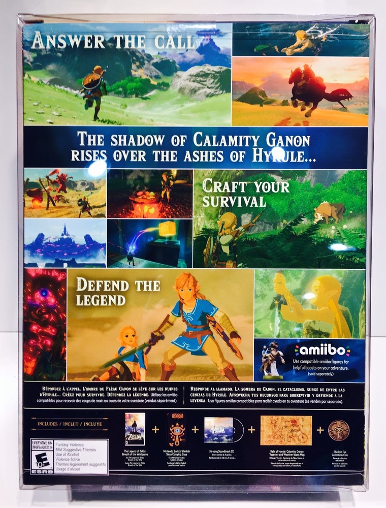 1 Box Protector for ZELDA BOTW SPECIAL EDITION NTSC SIZE ONLY! Nintendo Switch