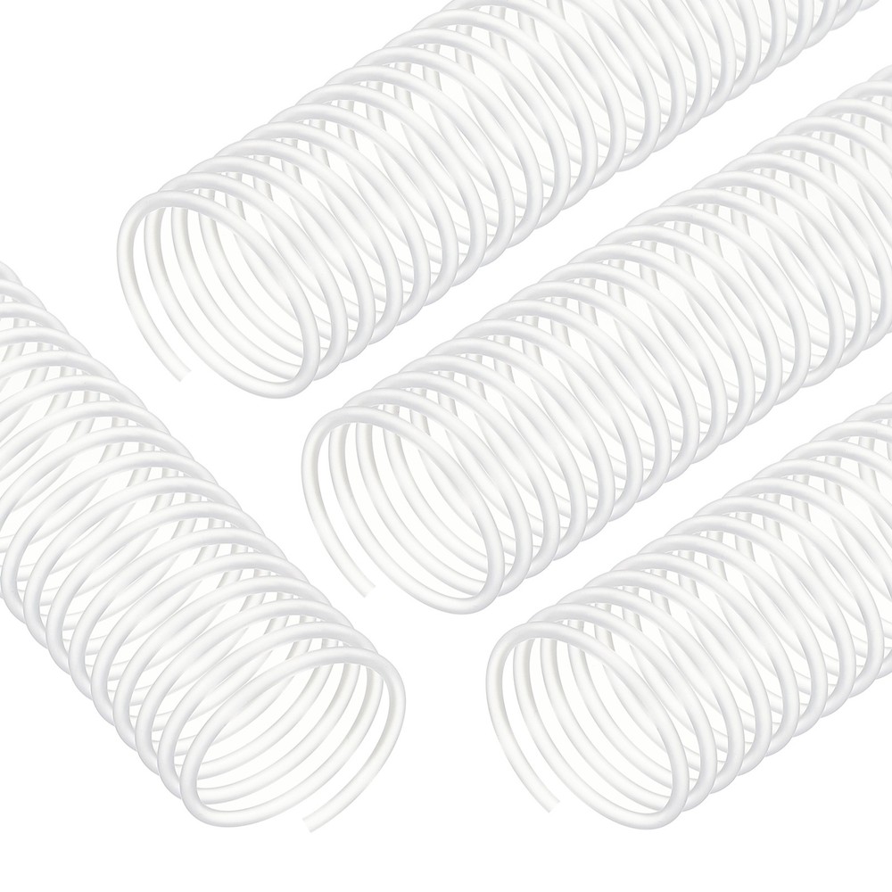 50 Pack Spiral Binding Coils, 30mm(1-3/16") Binding Coils, Clear