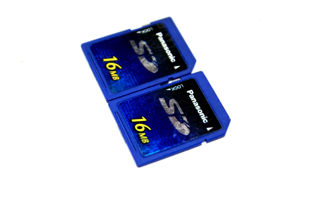 Set of 2 Panasonic 16MB SD Memory Card