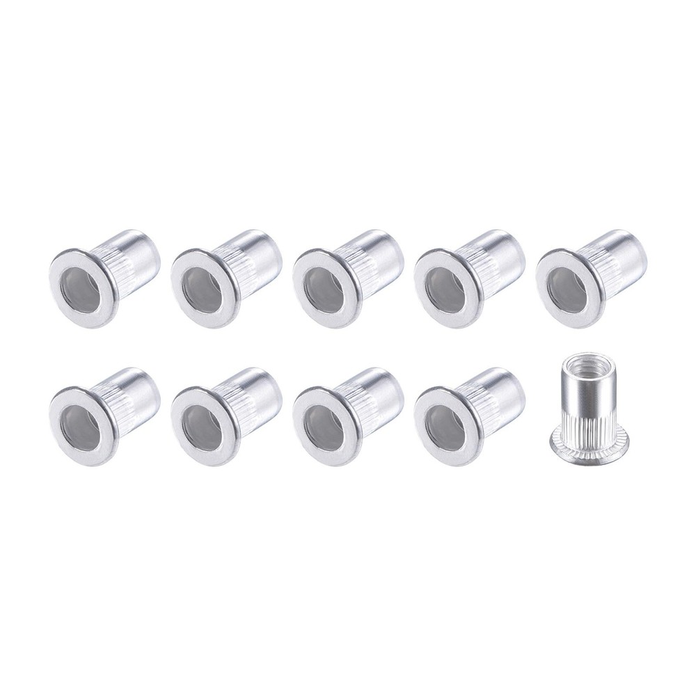 Rivet Nuts (M6) 50Pcs, Aluminum Alloy Threaded Insert Nuts