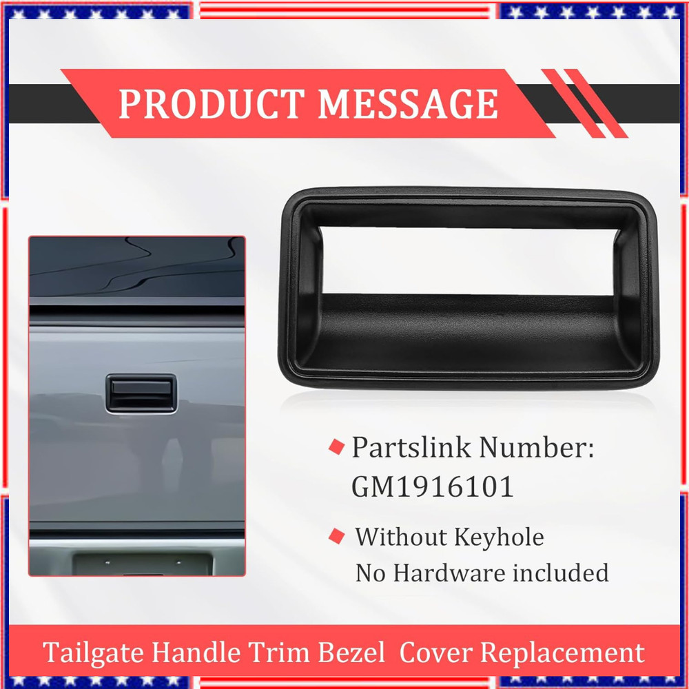 1988-2000 Chevy Pickup Black Outer Tailgate Handle Tail Gate Liftgate -