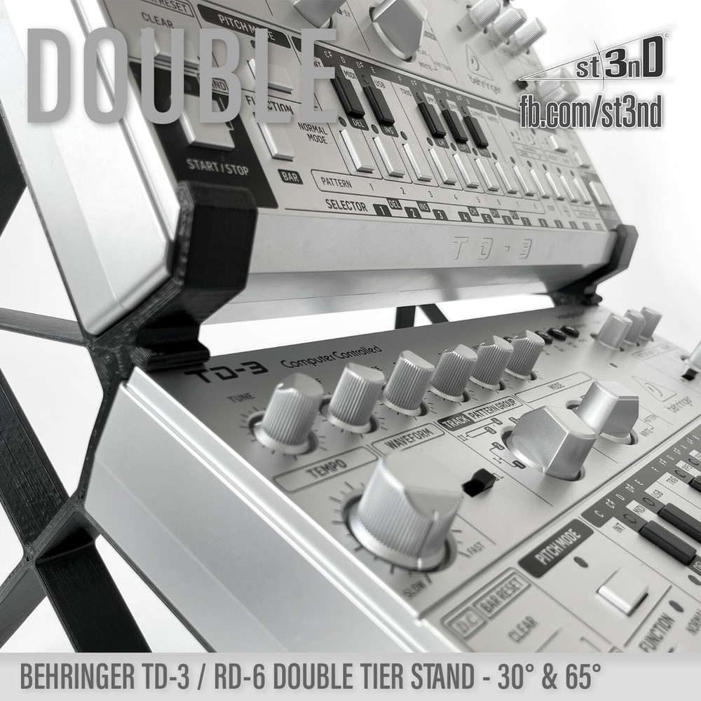 DOUBLE TIER STAND for BEHRINGER TD-3 RD-6 30° 65°