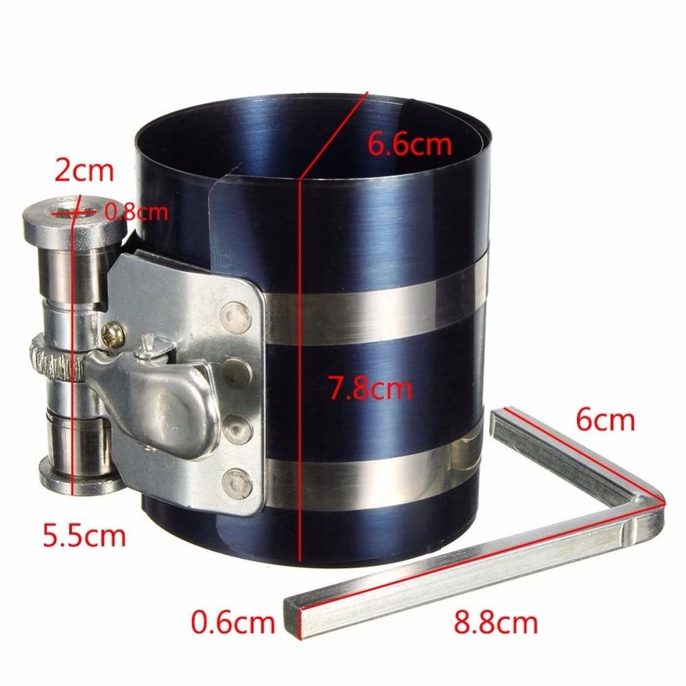 Car Engine Piston Ring Compressor Tool & Piston Ring Pliers for Adjustable Sa...
