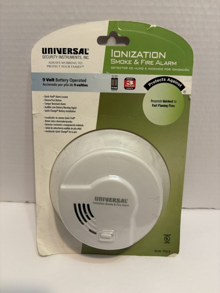 Universal Ionization Smoke & Fire Alarm 976LR Quick Response Battery