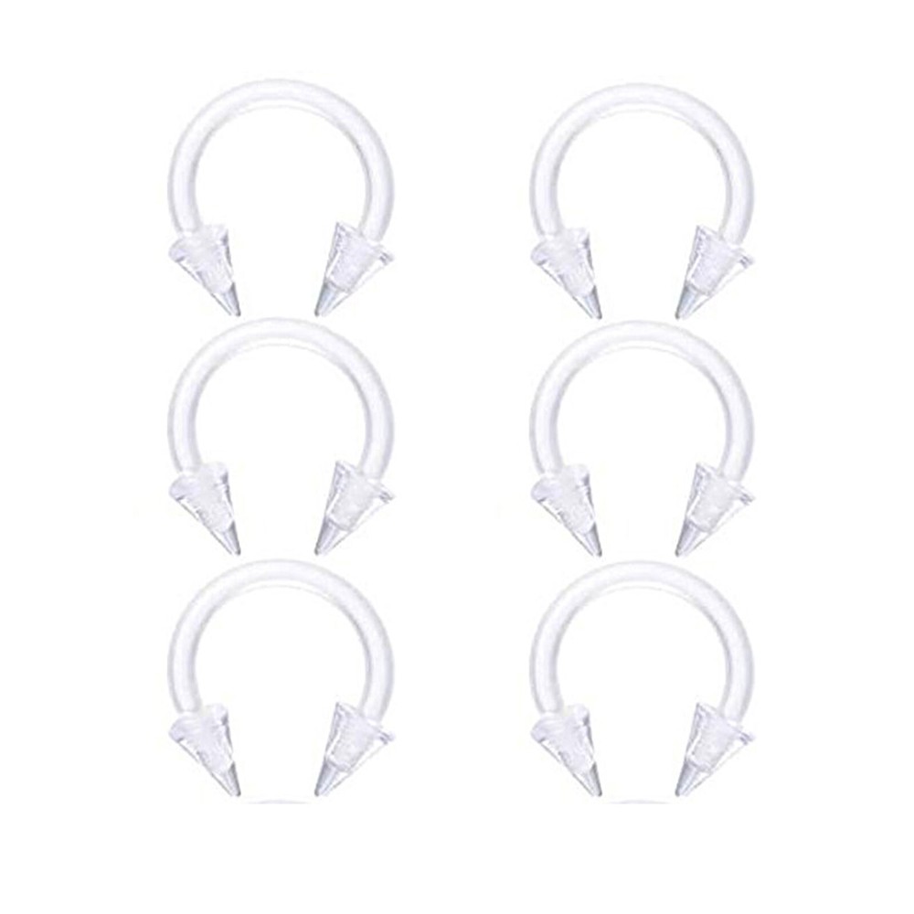 10-108PC Clear Piercing Kit Acrylic Nose Nipple Belly Ring Ear Lip Stud Retainer
