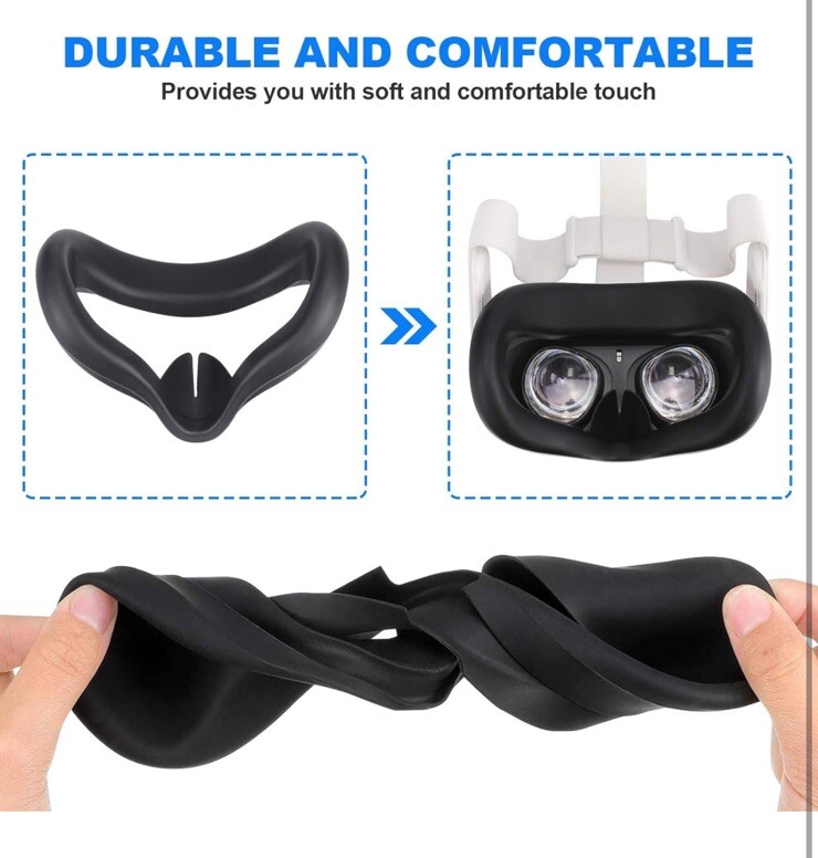 VR Headset Silicon Face Cover & Lens Protective Set only for Oculus Quest 2 USPS