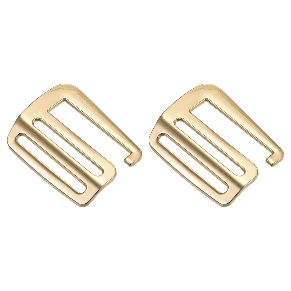 1.5" Webbing Release G Hook Buckle Adjuster for Backpack Strap, 2Pcs Gold