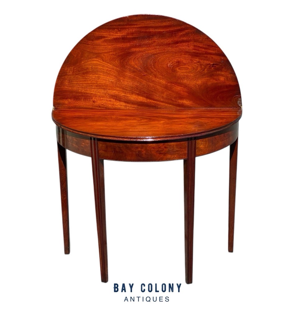 Antique Hepplewhite Mahogany Card Table / Console Table