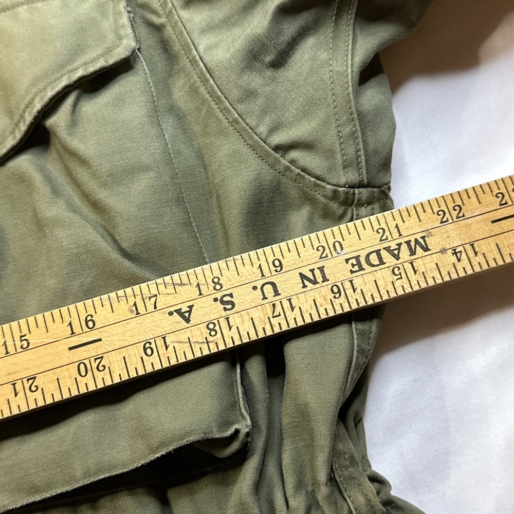 Vintage U.S. Army Miller Shell Field Jacket Green Military Medium Regular