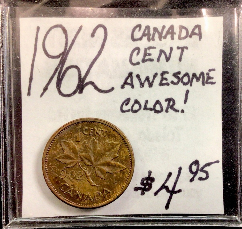 1962 Canada Cent. Awesome Color! ENN Coins