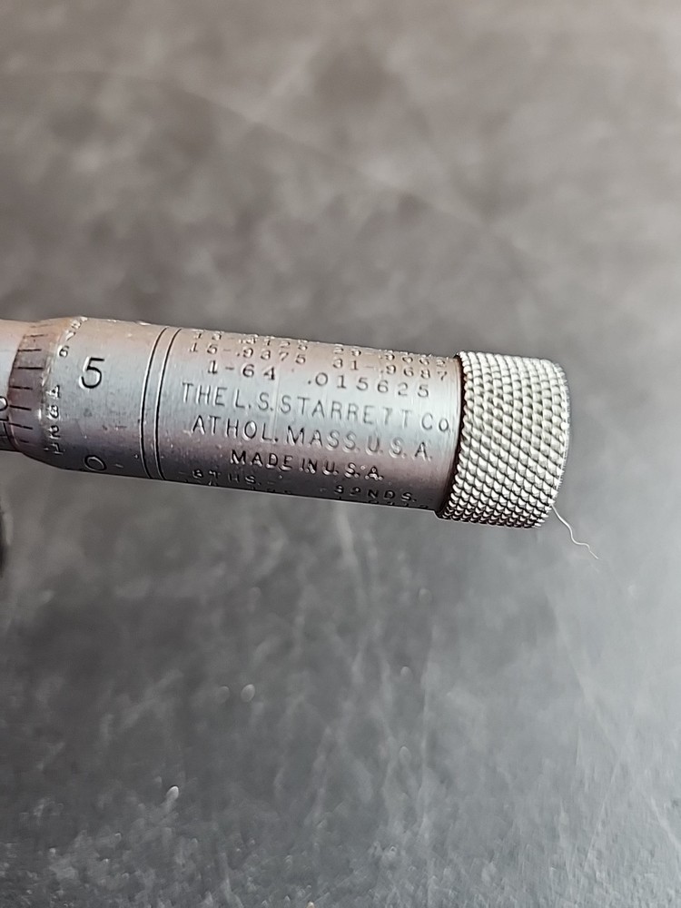 STARRETT # 436 Micrometer 1" - 2" x .0001" Smooth Thimble Movement