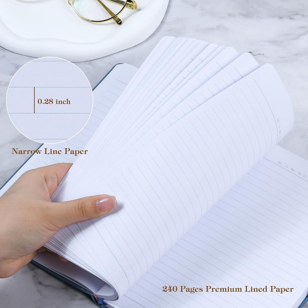 RUN A5 Lined Journal Notebooks, Leather Thi Notebook for