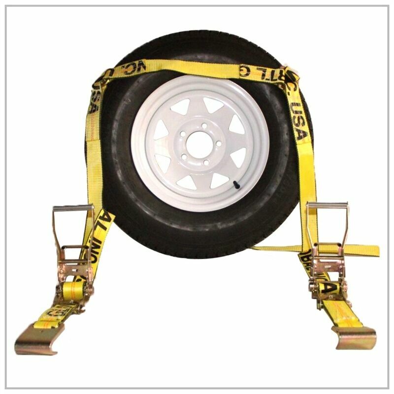 1 pc Replacement Flatbed Wheel Basket Strap Tie Down Flat Hook Tire Attachment