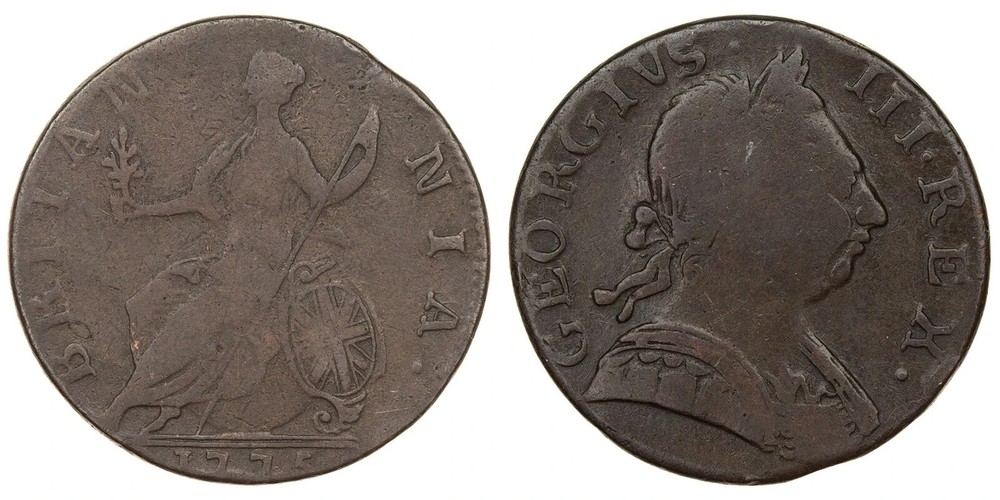 Great Britain - 1/2 Penny 1775 - George III
