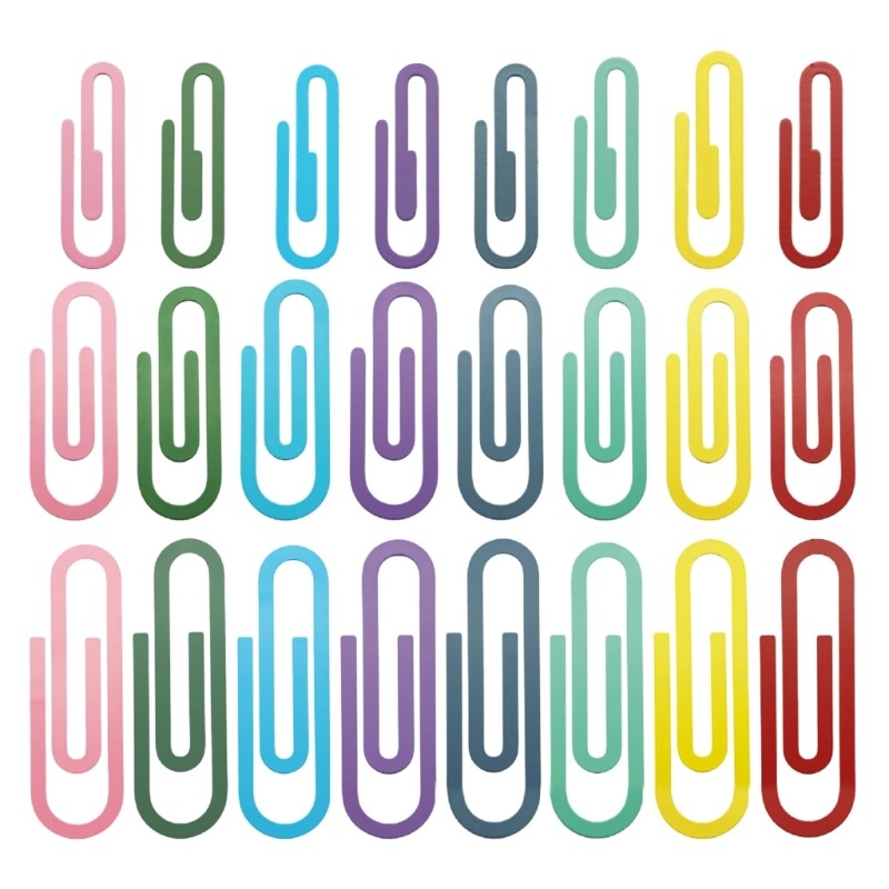 8Pcs Clips Multi Color For Office Documents Book Marking