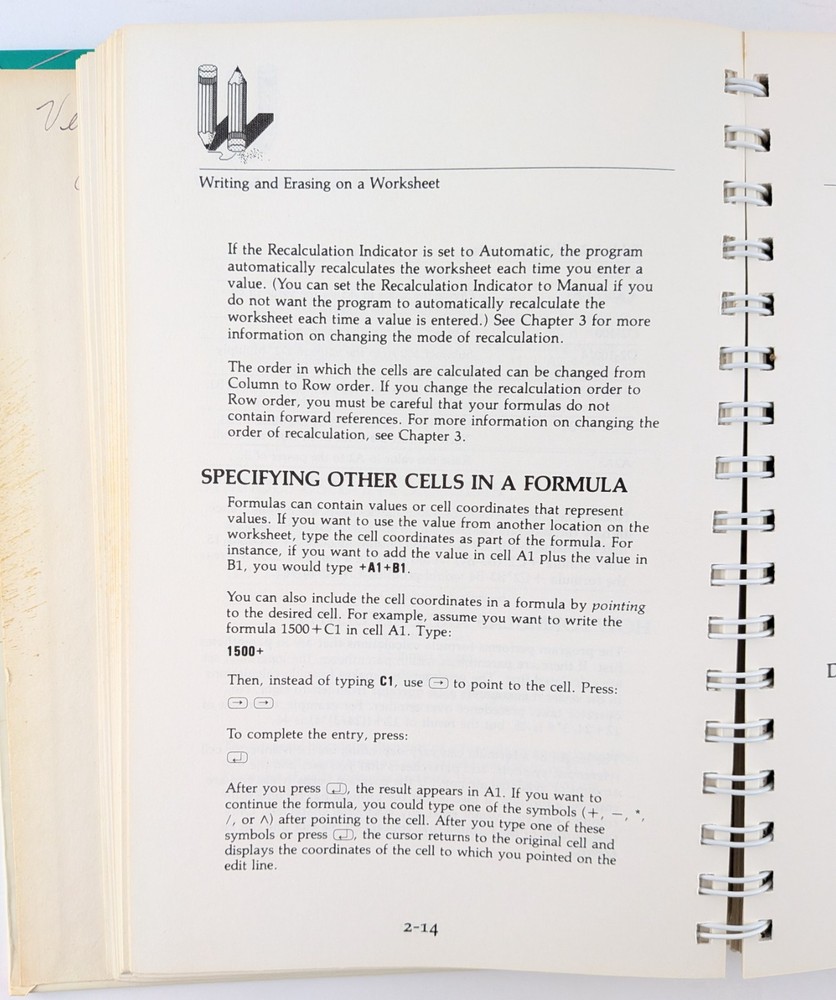 FlashCalc User Manual For IBM (1984) VisiCorp, Vintage Spreadsheet Software