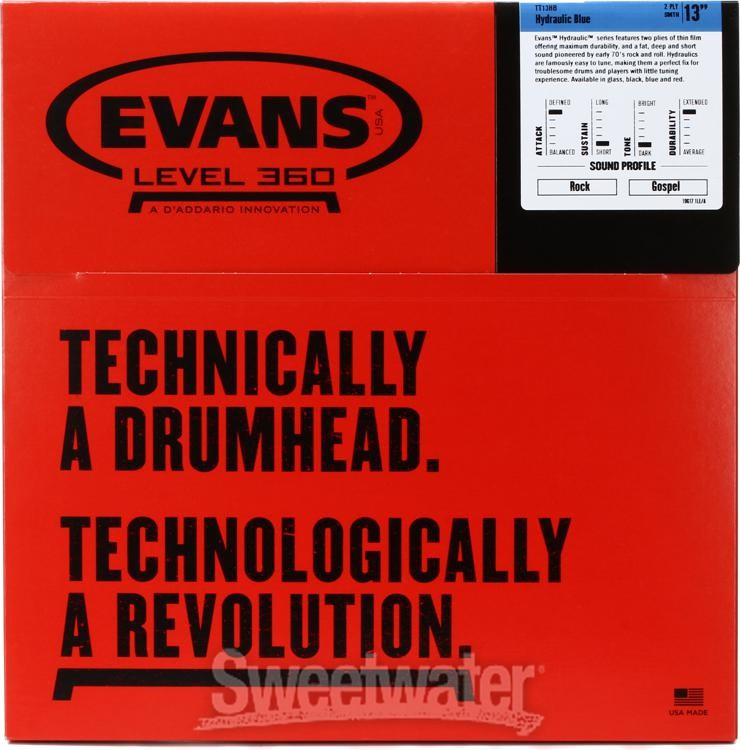 Evans Hydraulic Series Drumhead - 13" - Blue