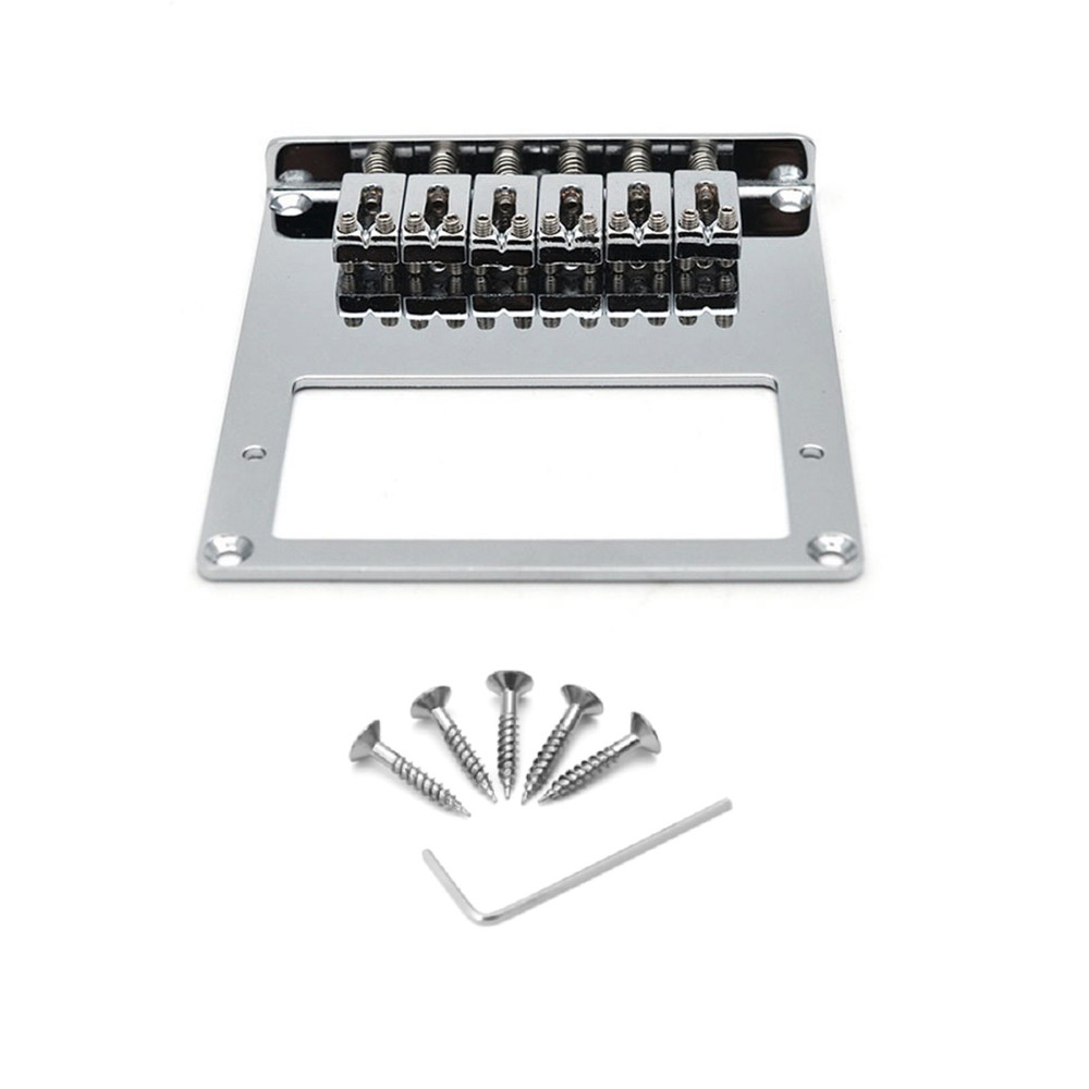 Top-Loading Chrome 6 String Hardtail Guitar Bridge for Tele Telecaster Guitar