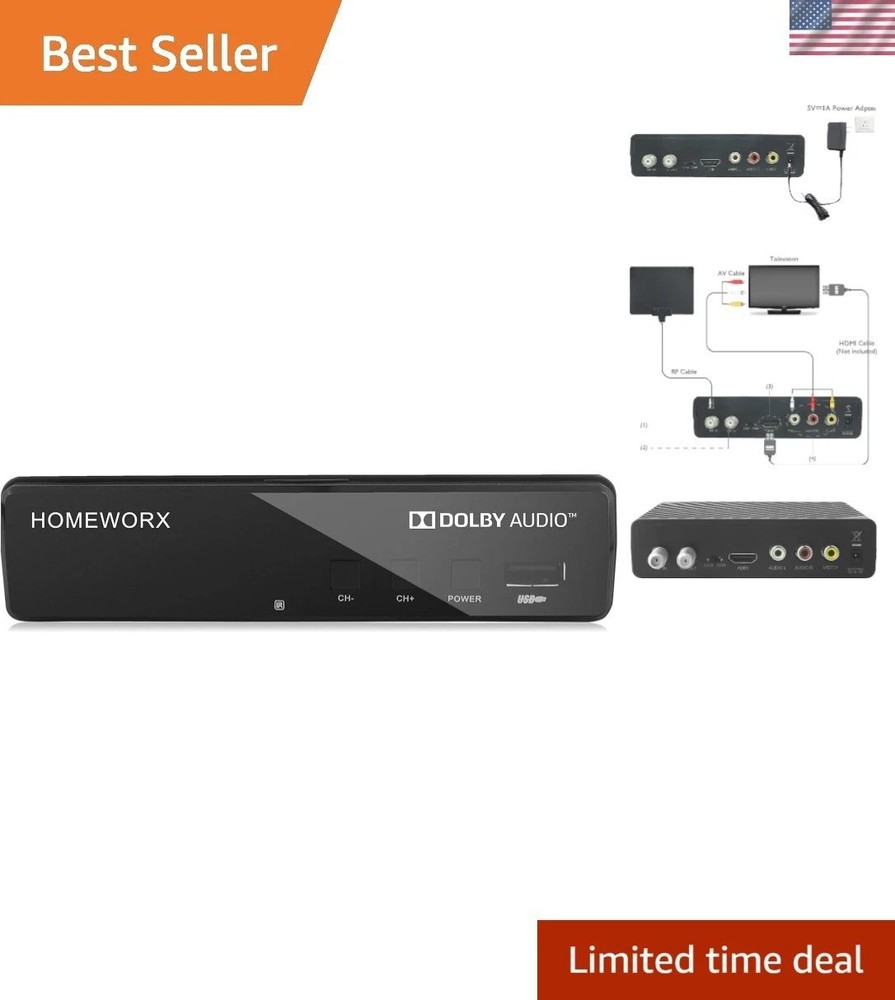 Smart ATSC Converter Box – 1080P Output, Recording, and Playback Functionality