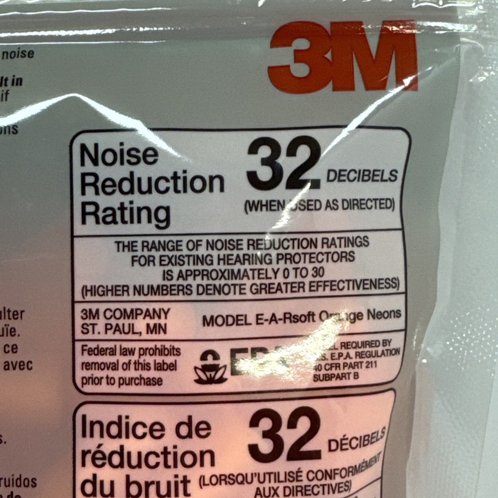 *NEW* 3M Orange Disposable Ear Plugs (80-Pack)