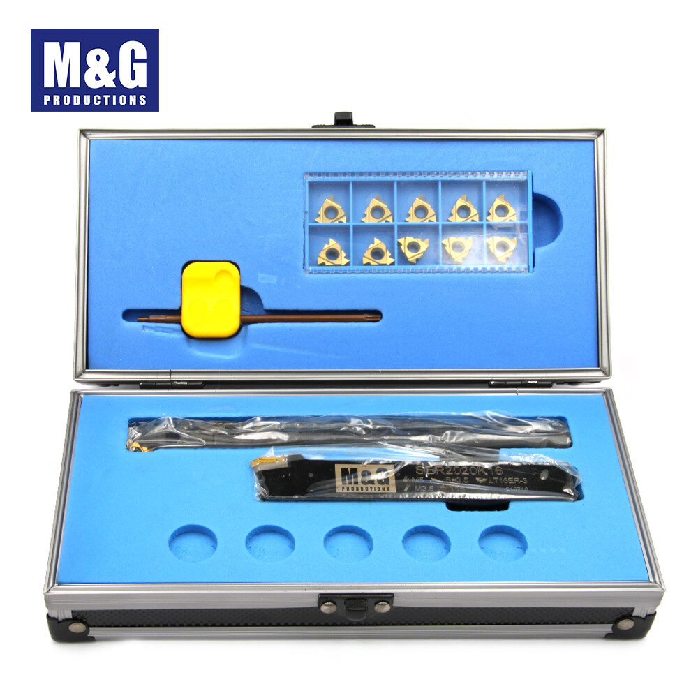 Internal and External Threading Tool Set with Inserts