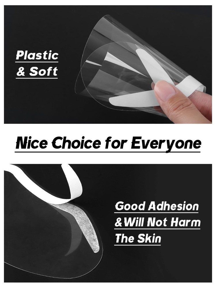50 Pcs Plastic Face Eye Shield Visor Makeup Protector for Haircuts