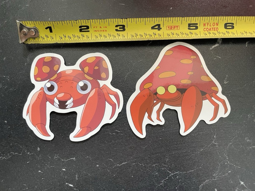 Paras And Parasect Large Sticker Set Pokemon
