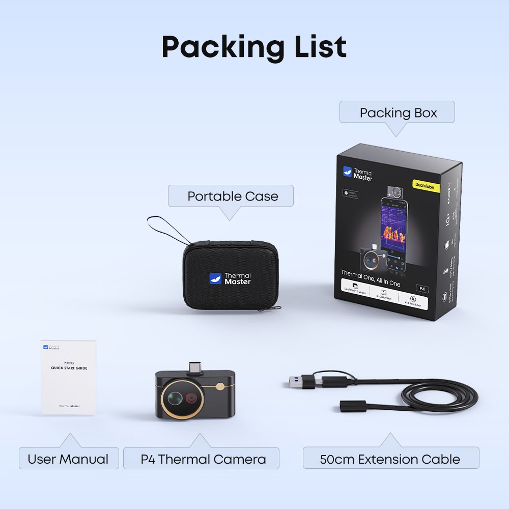 P4 Thermal Camera with Visual Camera for Android 512*384 X³IR Resolution 600℃