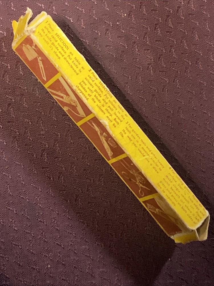 Vintage Selectool Master Sharpener Box And Instructions