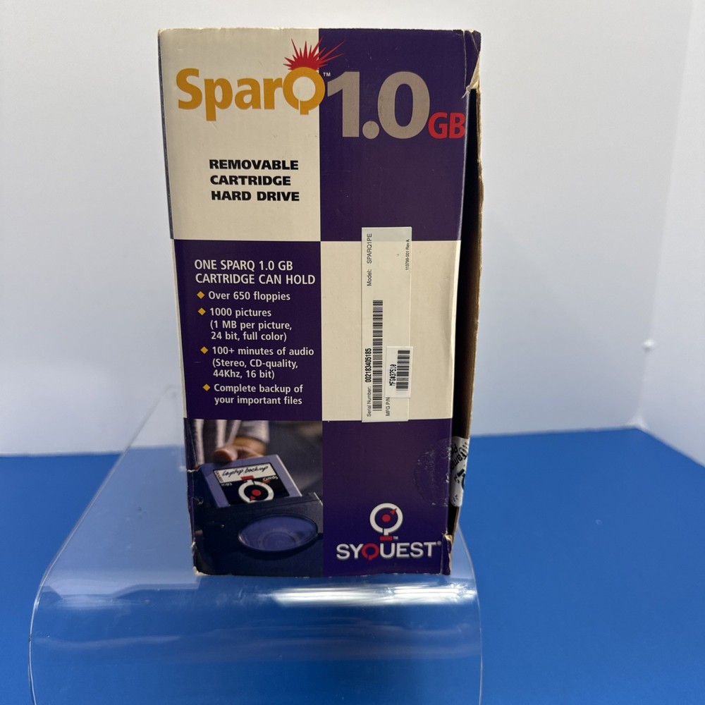 SyQuest Sparq 1GB External Parallel Drive Boxed - Untested Powers On