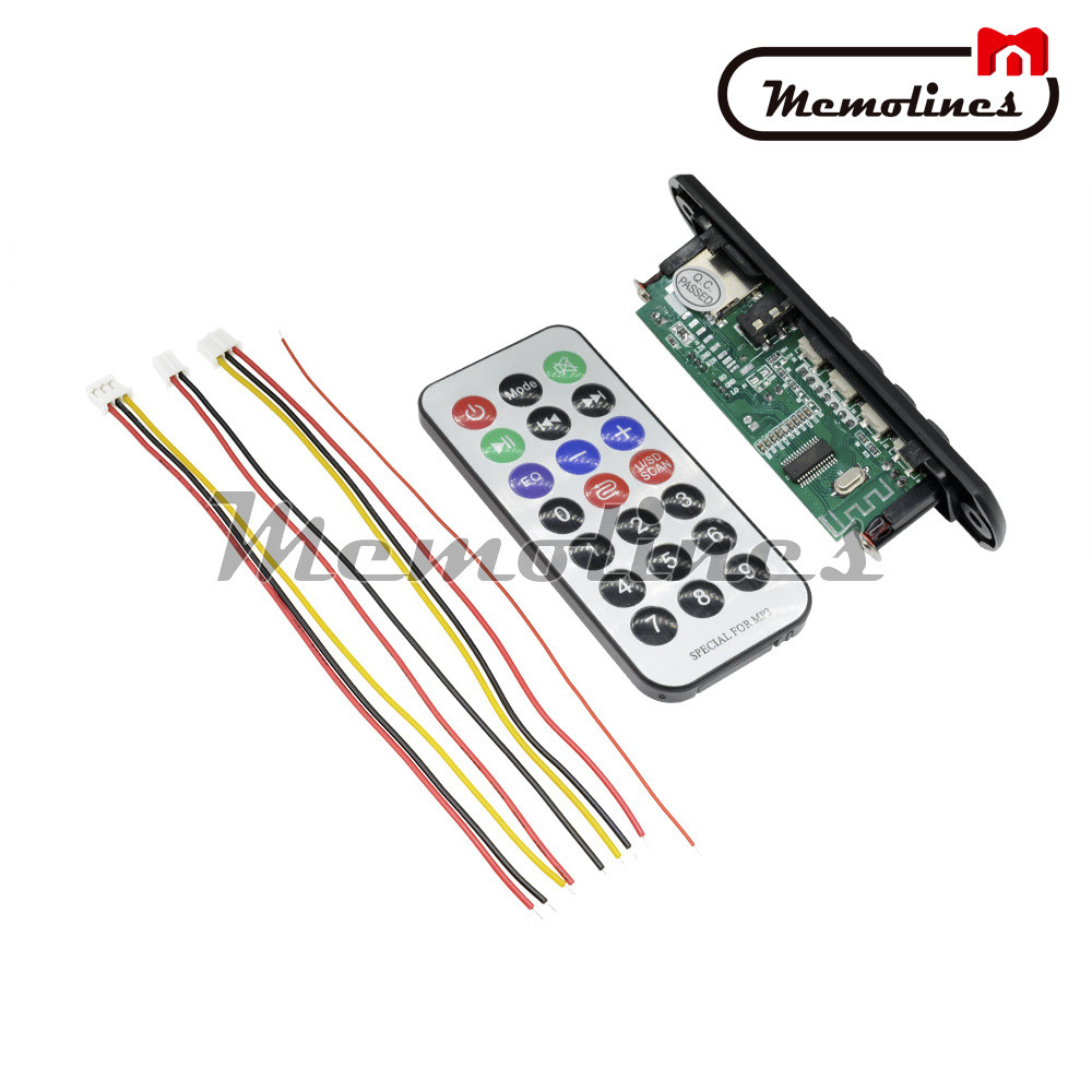 12V Bluetooth 4.1 MP3 Decoder Board USB TF Reader+Remote SD FM Radio for Car