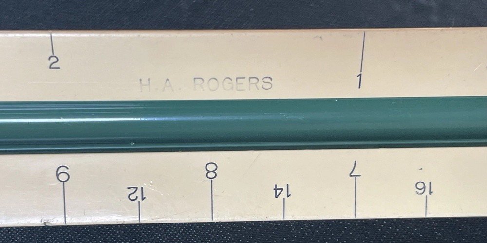 Vintage H. A. ROGERS Engineer's Triangle Scale Ruler | FREE S&H