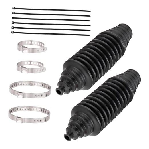 Inner Tie Rod Boot Kit, 2PCS Universal Adjustable Car Tie Rod Boot with