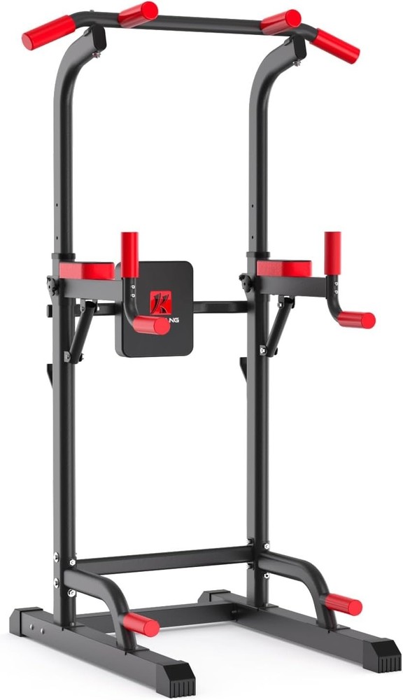 Power Tower Dip Station, Multi-Function Assistive Trainer Pull Up for Home Gy...