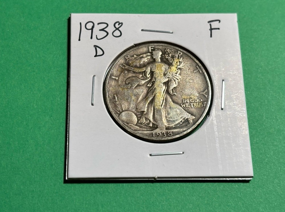 1938-D 50C Walking Liberty Half Dollar - Fine