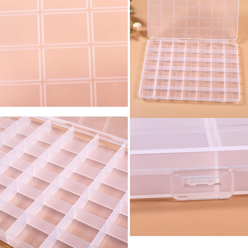 42 Grids Plastic Bead Organizer Beads Storage Containers Bead Holder Organizer